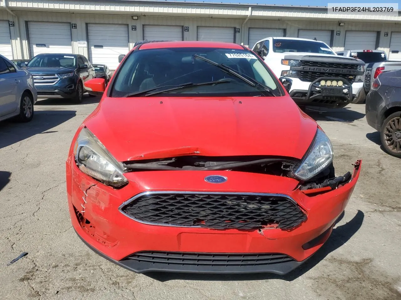 2017 Ford Focus Se VIN: 1FADP3F24HL203769 Lot: 77020184