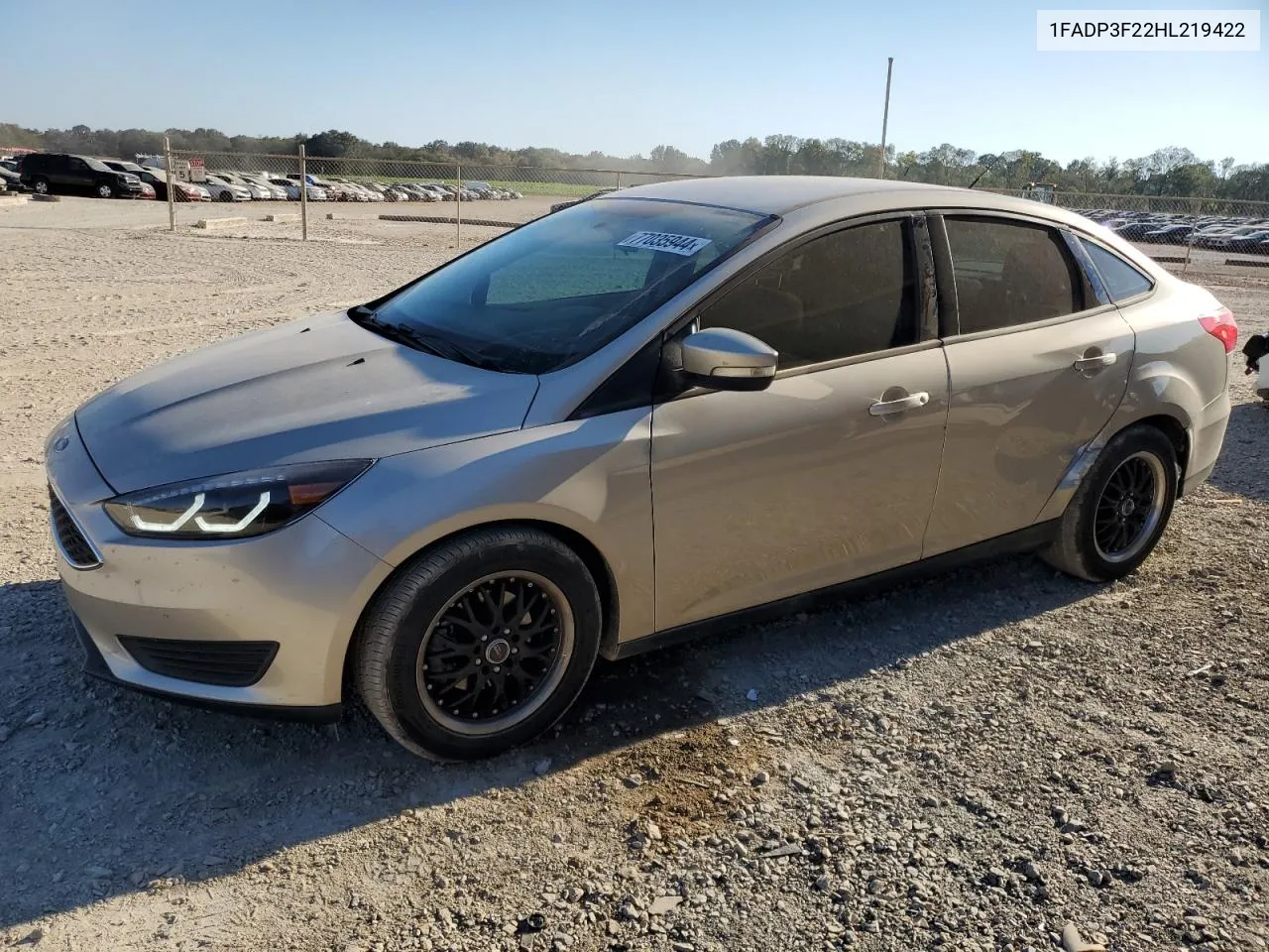 2017 Ford Focus Se VIN: 1FADP3F22HL219422 Lot: 77035944