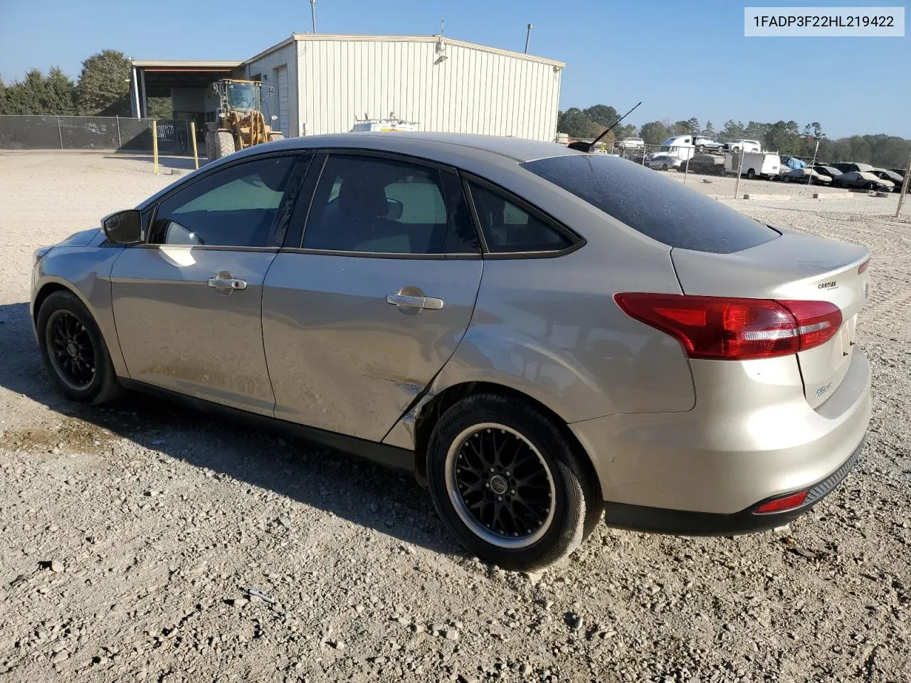 2017 Ford Focus Se VIN: 1FADP3F22HL219422 Lot: 77035944