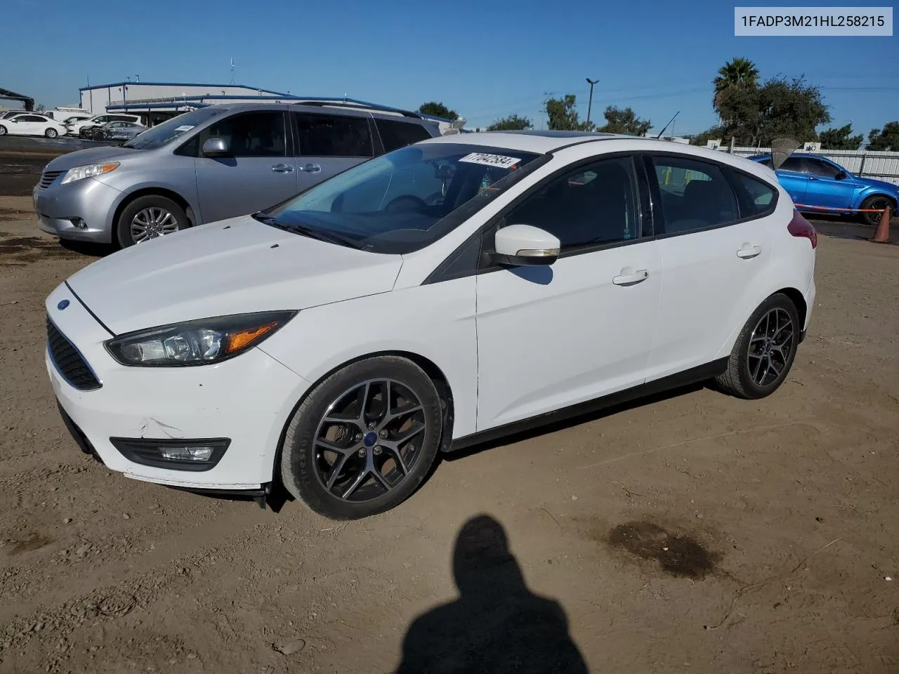 2017 Ford Focus Sel VIN: 1FADP3M21HL258215 Lot: 77042584