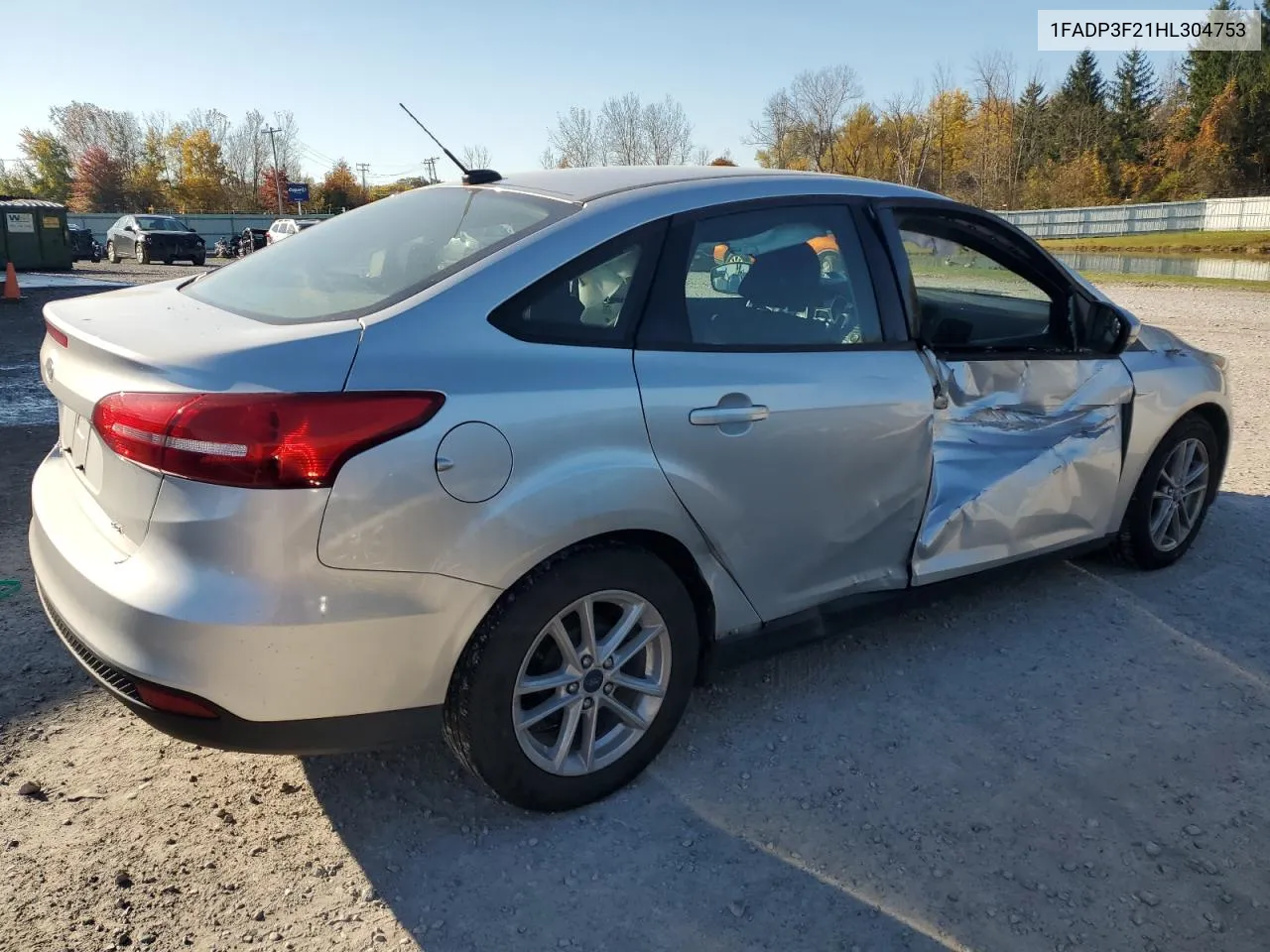 2017 Ford Focus Se VIN: 1FADP3F21HL304753 Lot: 77069654