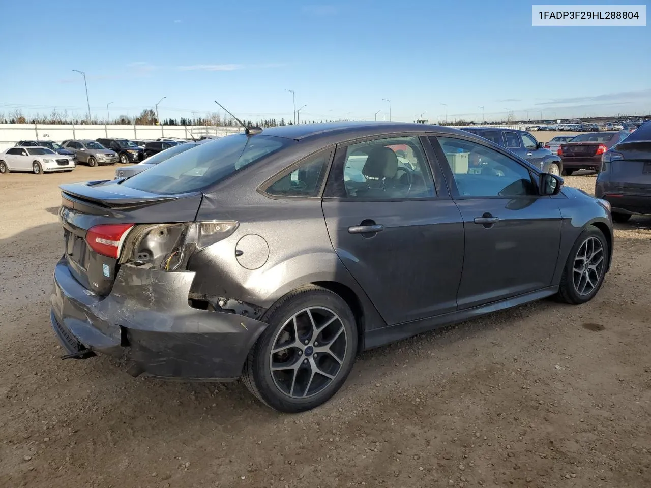 2017 Ford Focus Se VIN: 1FADP3F29HL288804 Lot: 77167564