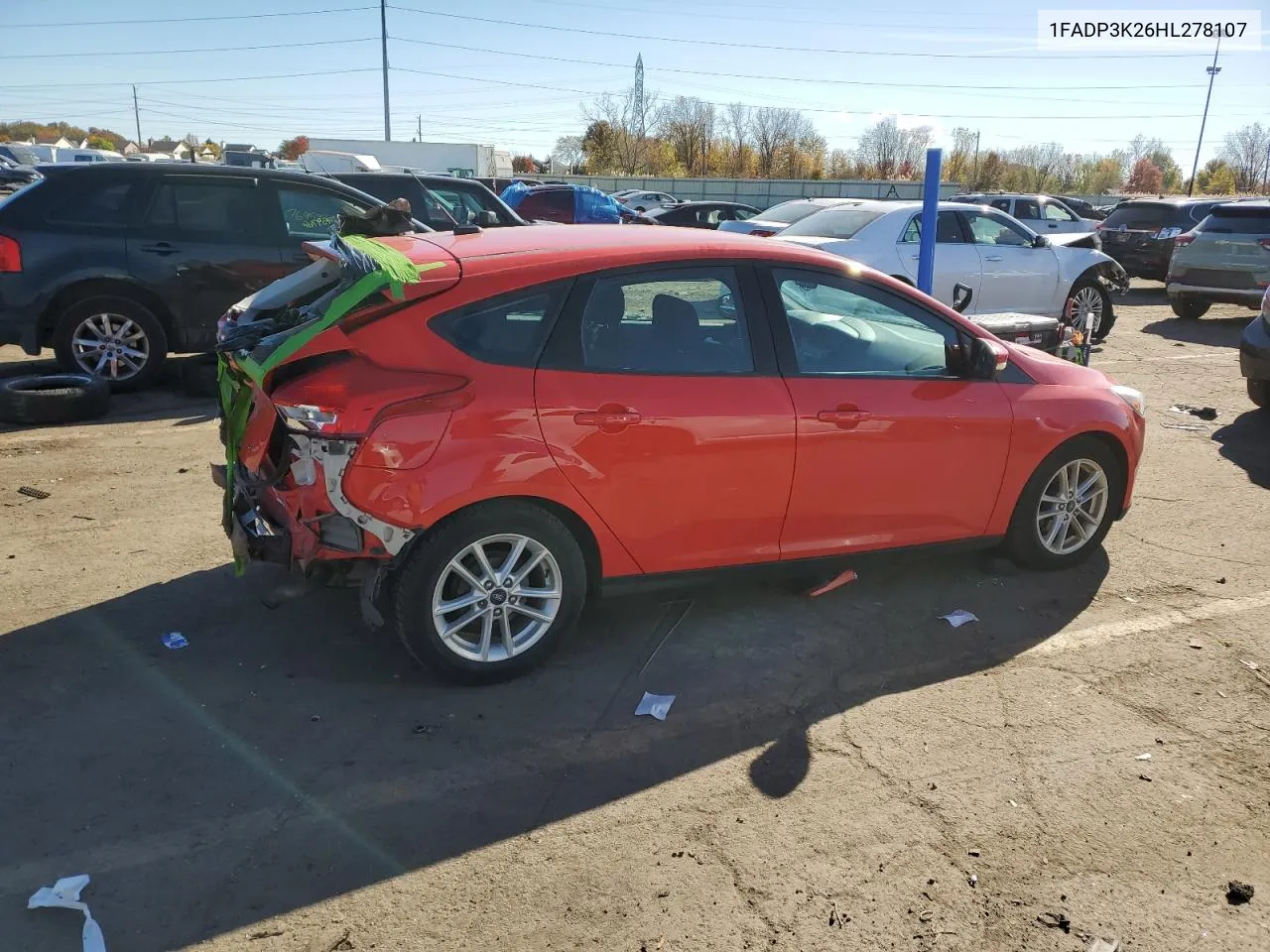 2017 Ford Focus Se VIN: 1FADP3K26HL278107 Lot: 77181454