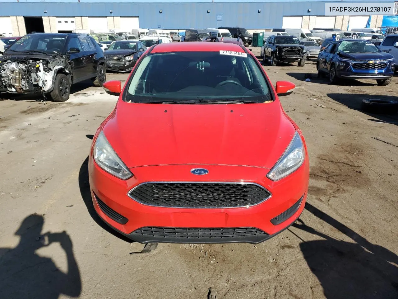 2017 Ford Focus Se VIN: 1FADP3K26HL278107 Lot: 77181454