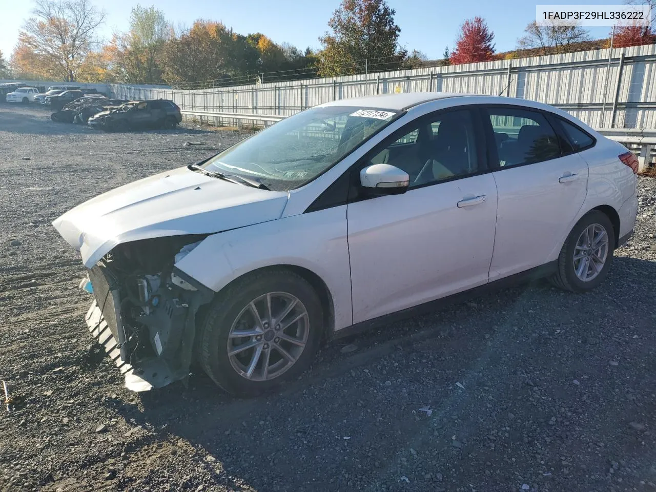 2017 Ford Focus Se VIN: 1FADP3F29HL336222 Lot: 77217134