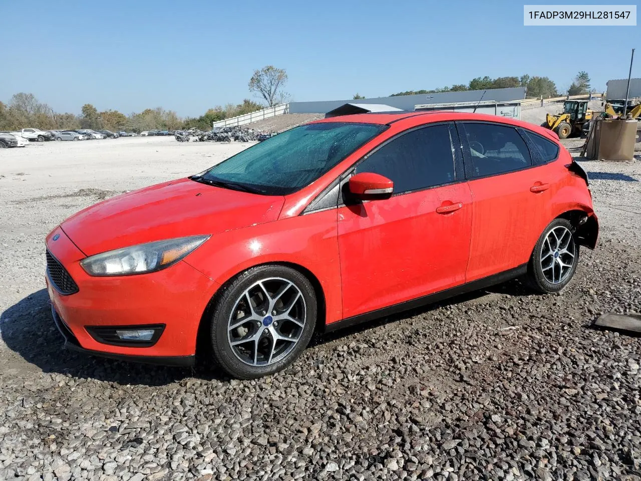 2017 Ford Focus Sel VIN: 1FADP3M29HL281547 Lot: 77711334