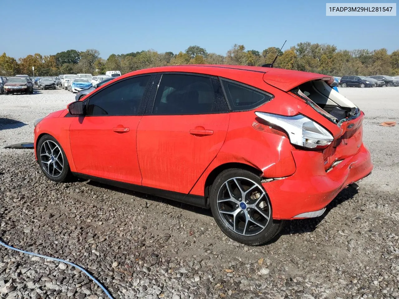 2017 Ford Focus Sel VIN: 1FADP3M29HL281547 Lot: 77711334