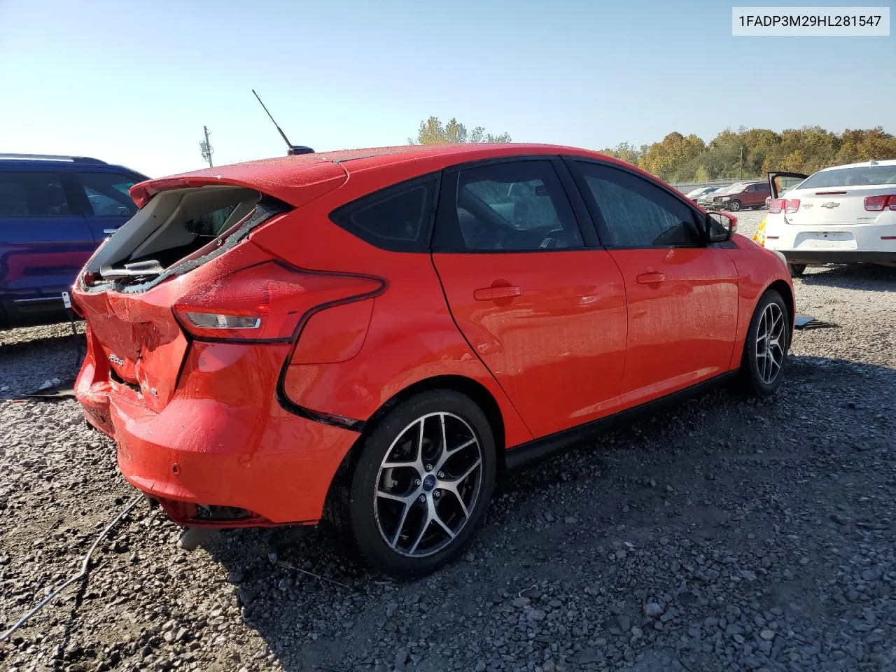 2017 Ford Focus Sel VIN: 1FADP3M29HL281547 Lot: 77711334