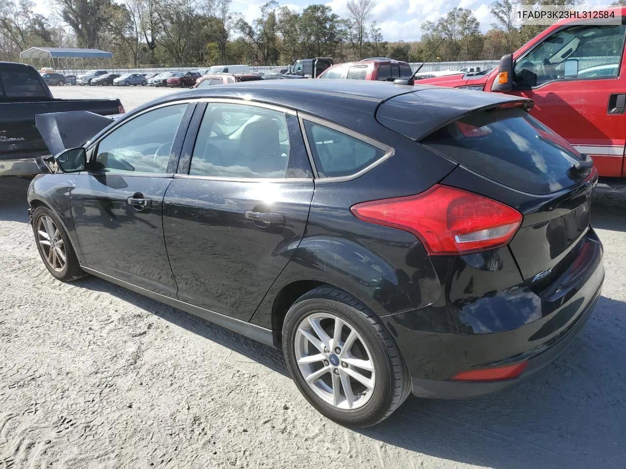 2017 Ford Focus Se VIN: 1FADP3K23HL312584 Lot: 77850484