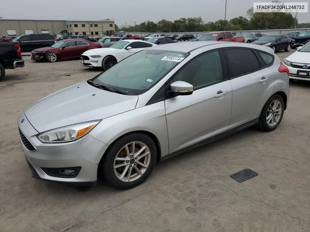 2017 Ford Focus Se VIN: 1FADP3K20HL248732 Lot: 78958174