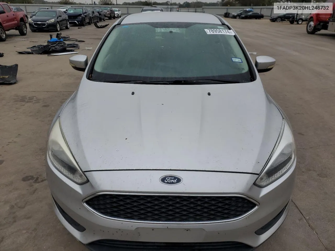 2017 Ford Focus Se VIN: 1FADP3K20HL248732 Lot: 78958174