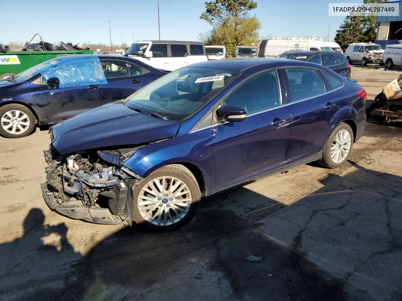 2017 Ford Focus Titanium VIN: 1FADP3J20HL287449 Lot: 79448614