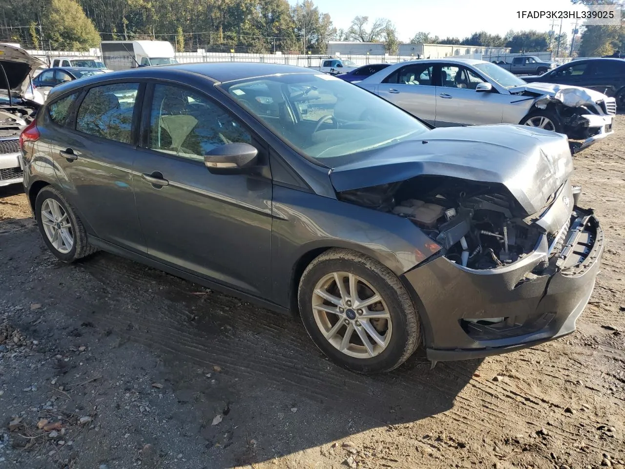 2017 Ford Focus Se VIN: 1FADP3K23HL339025 Lot: 80222014