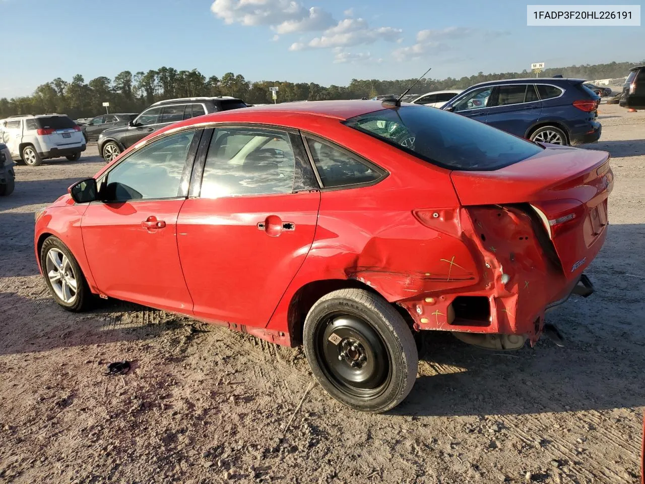 2017 Ford Focus Se VIN: 1FADP3F20HL226191 Lot: 80244394