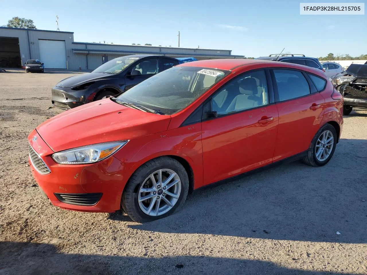 2017 Ford Focus Se VIN: 1FADP3K28HL215705 Lot: 80425954