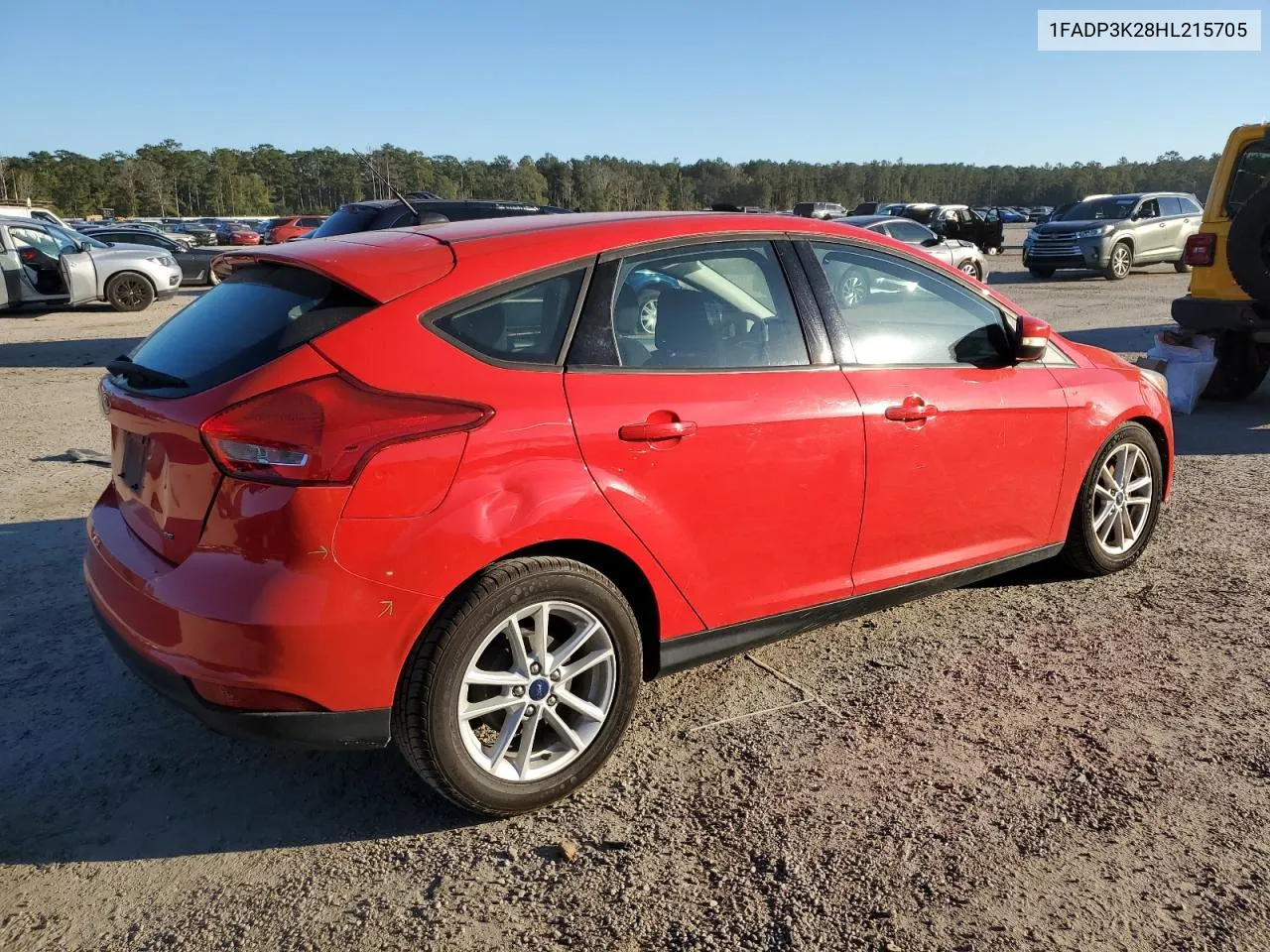 2017 Ford Focus Se VIN: 1FADP3K28HL215705 Lot: 80425954