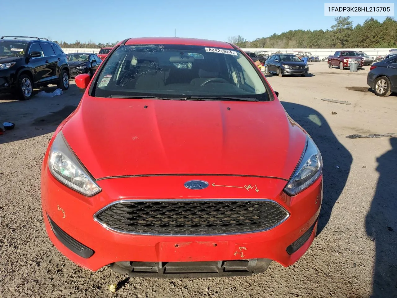 2017 Ford Focus Se VIN: 1FADP3K28HL215705 Lot: 80425954