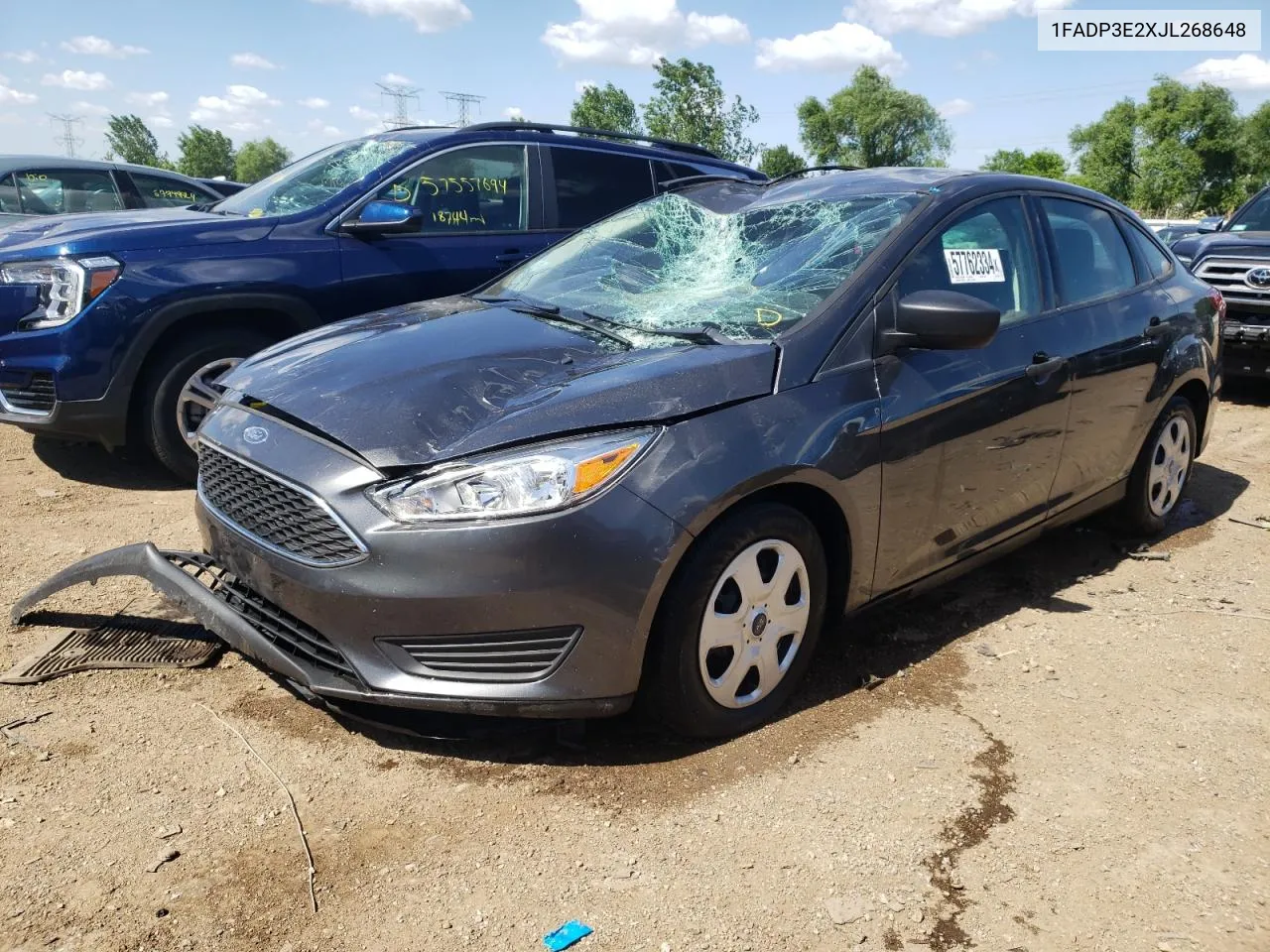 2018 Ford Focus S VIN: 1FADP3E2XJL268648 Lot: 57762334