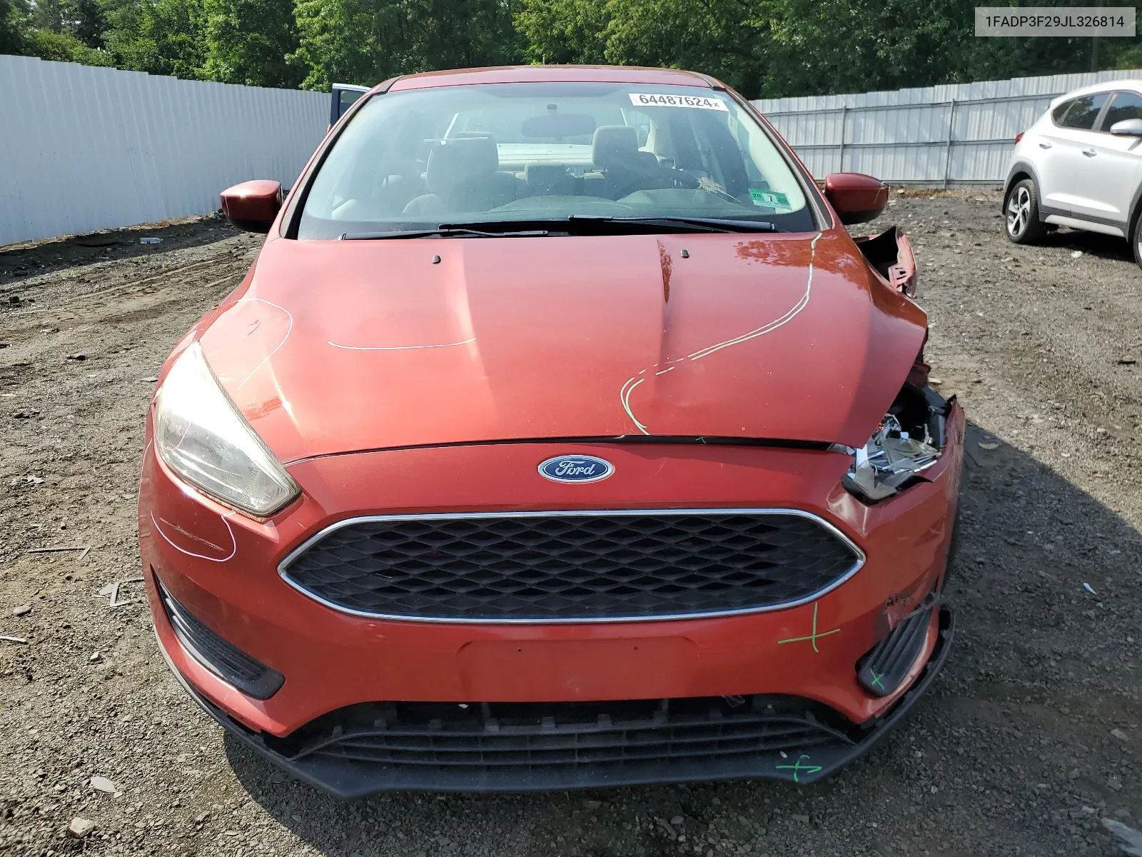 2018 Ford Focus Se VIN: 1FADP3F29JL326814 Lot: 64487624