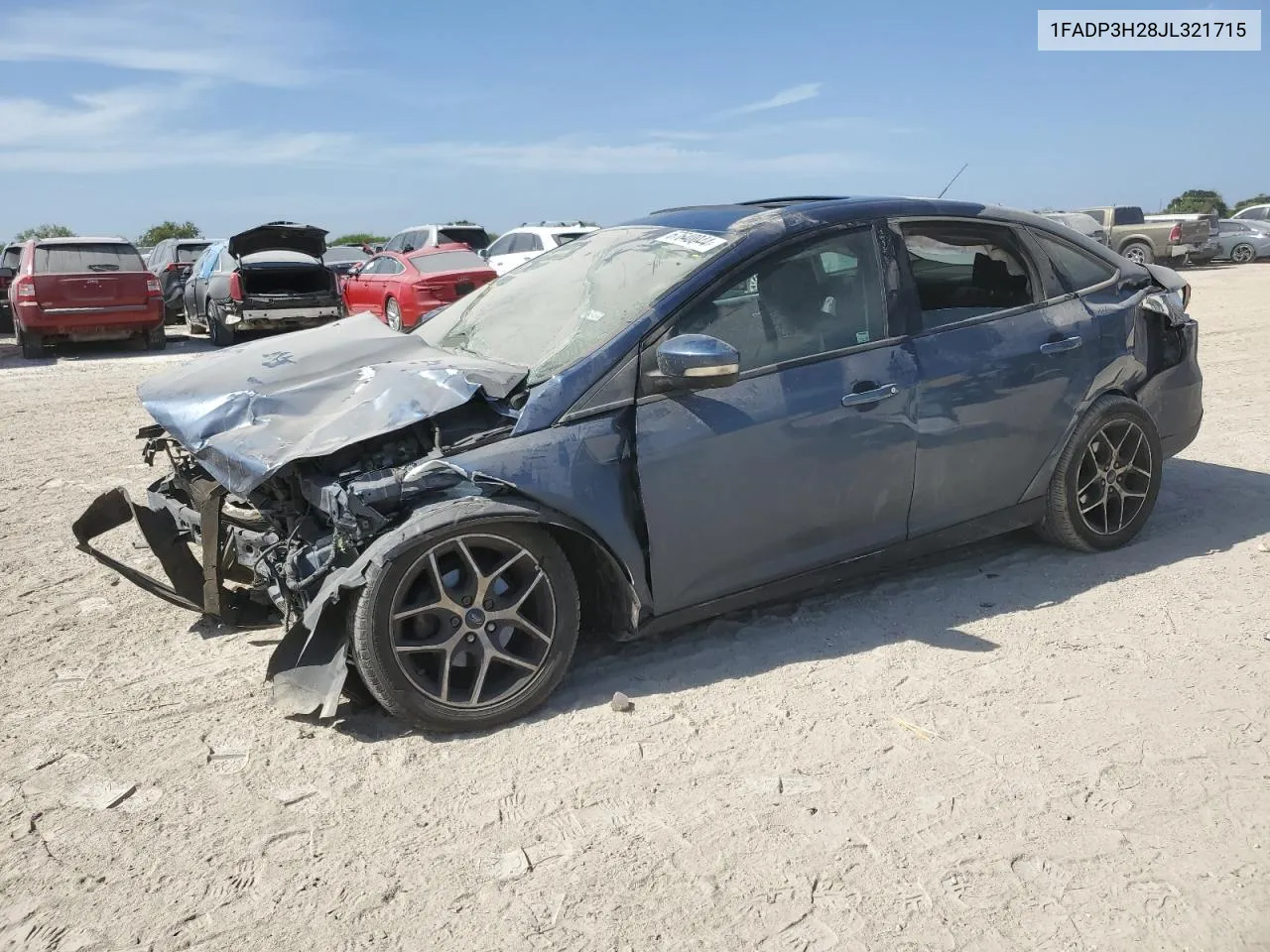 2018 Ford Focus Sel VIN: 1FADP3H28JL321715 Lot: 67640044