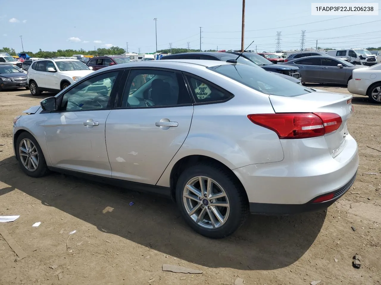 2018 Ford Focus Se VIN: 1FADP3F22JL206238 Lot: 68055404