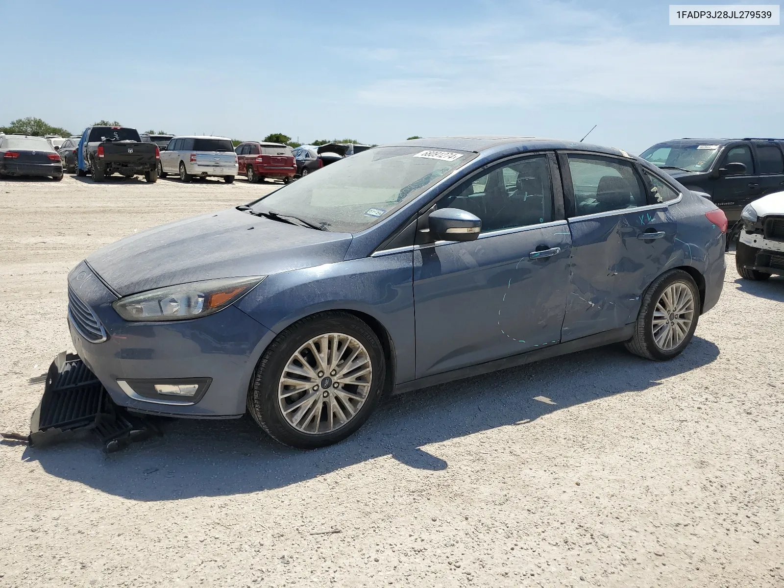 2018 Ford Focus Titanium VIN: 1FADP3J28JL279539 Lot: 68091274