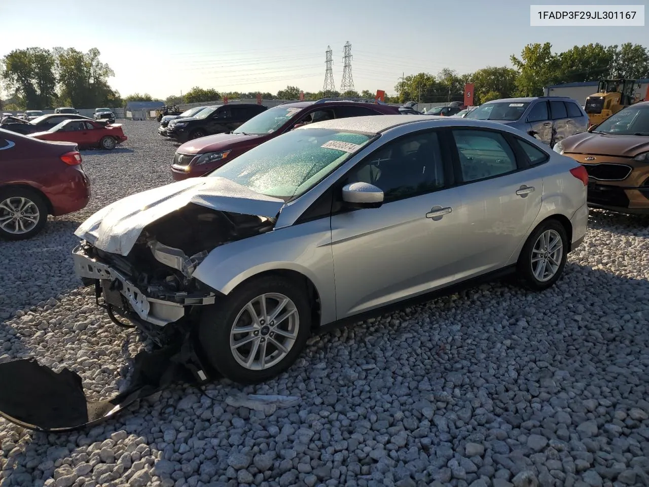 2018 Ford Focus Se VIN: 1FADP3F29JL301167 Lot: 68450874