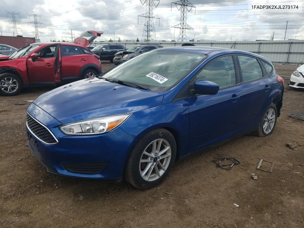 2018 Ford Focus Se VIN: 1FADP3K2XJL273174 Lot: 69216374