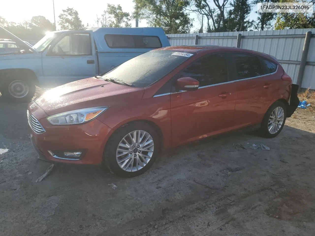 2018 Ford Focus Titanium VIN: 1FADP3N23JL326096 Lot: 70684384