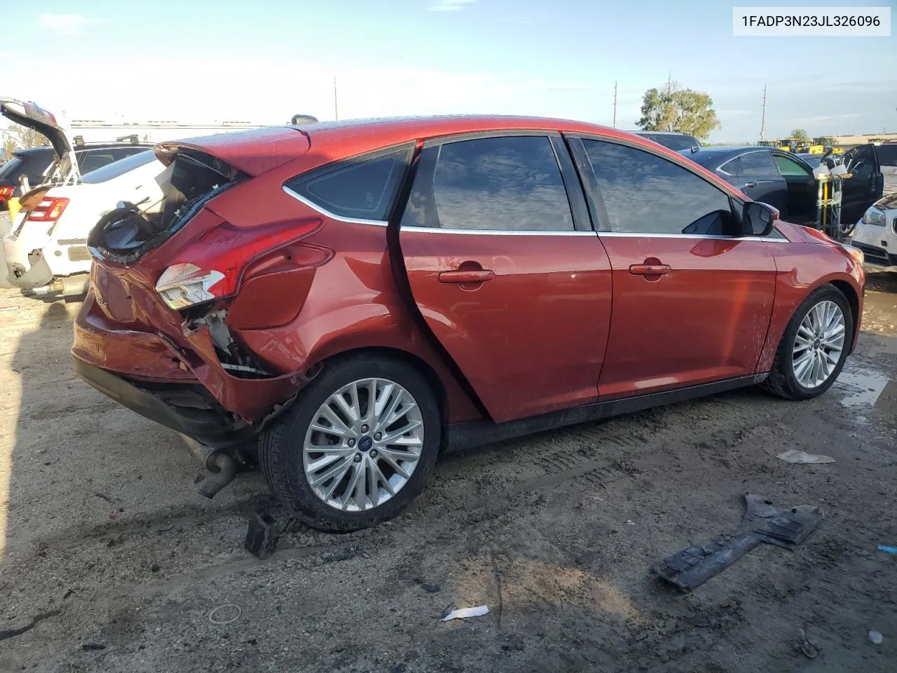 2018 Ford Focus Titanium VIN: 1FADP3N23JL326096 Lot: 70684384