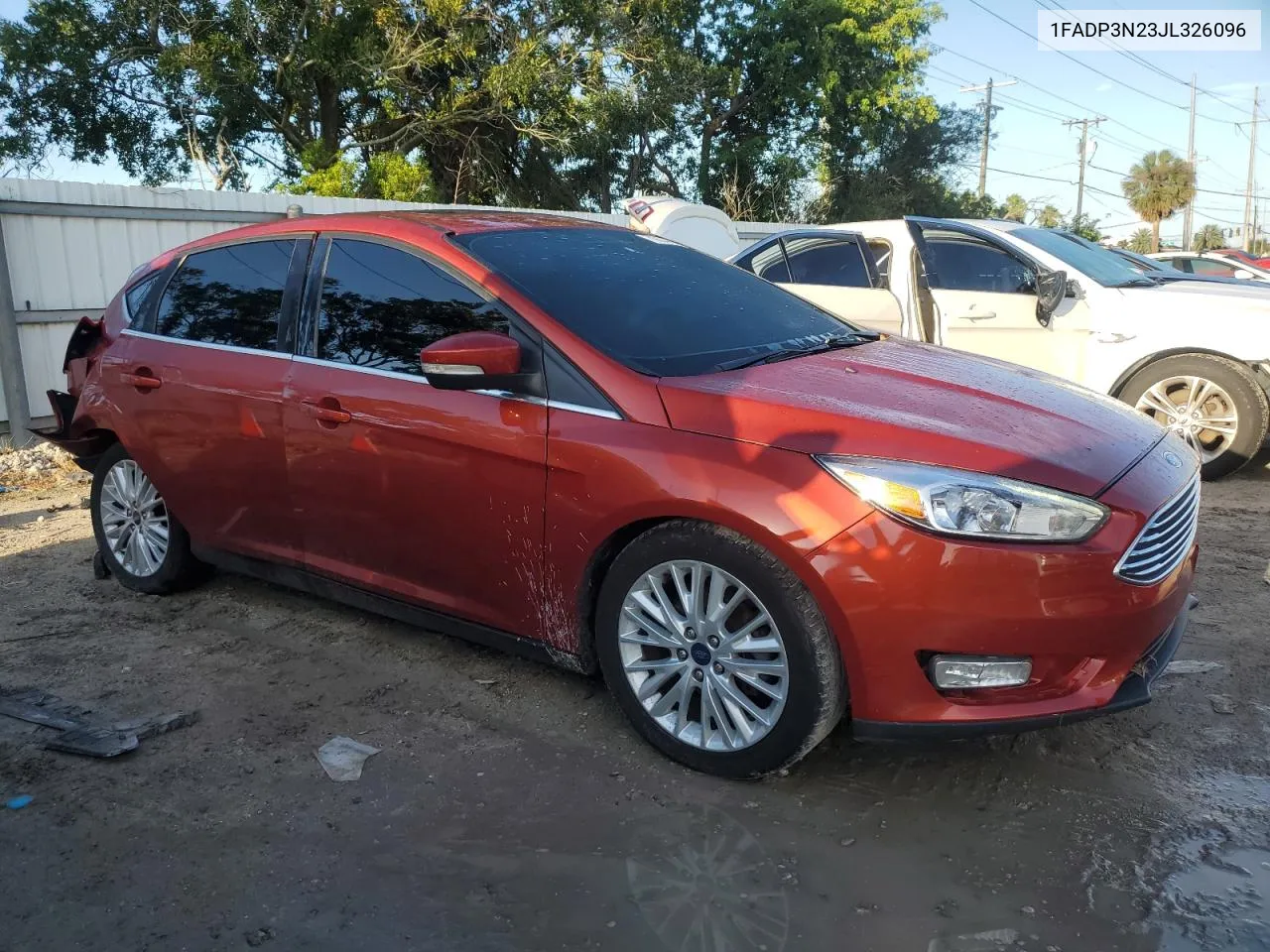 2018 Ford Focus Titanium VIN: 1FADP3N23JL326096 Lot: 70684384