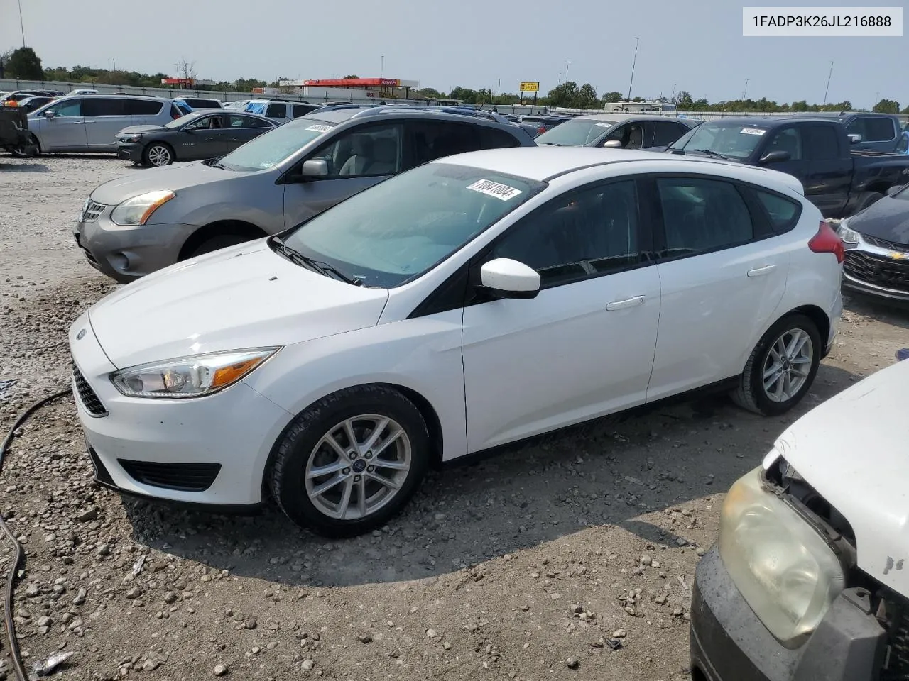 2018 Ford Focus Se VIN: 1FADP3K26JL216888 Lot: 70841004