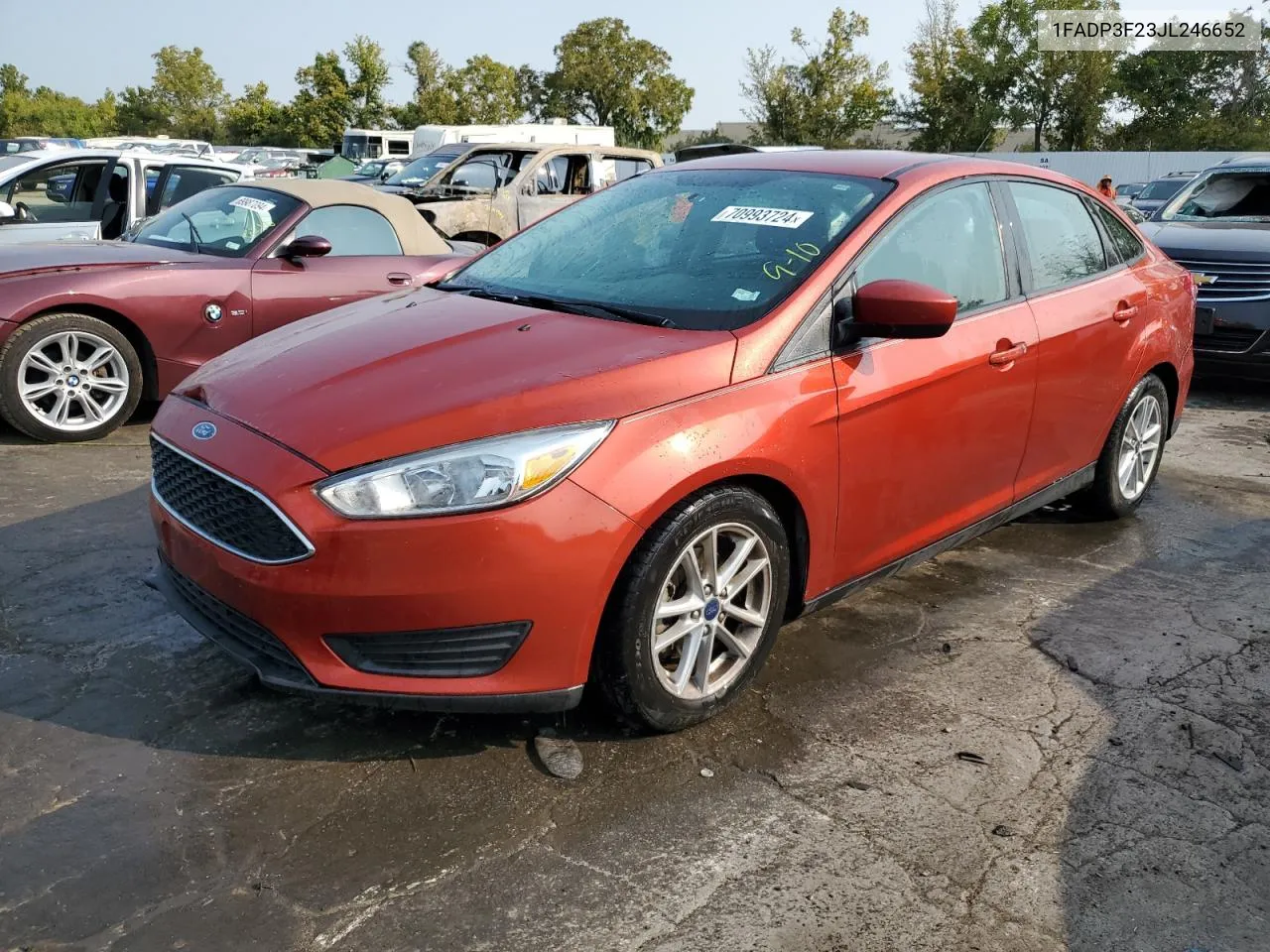 2018 Ford Focus Se VIN: 1FADP3F23JL246652 Lot: 70993724