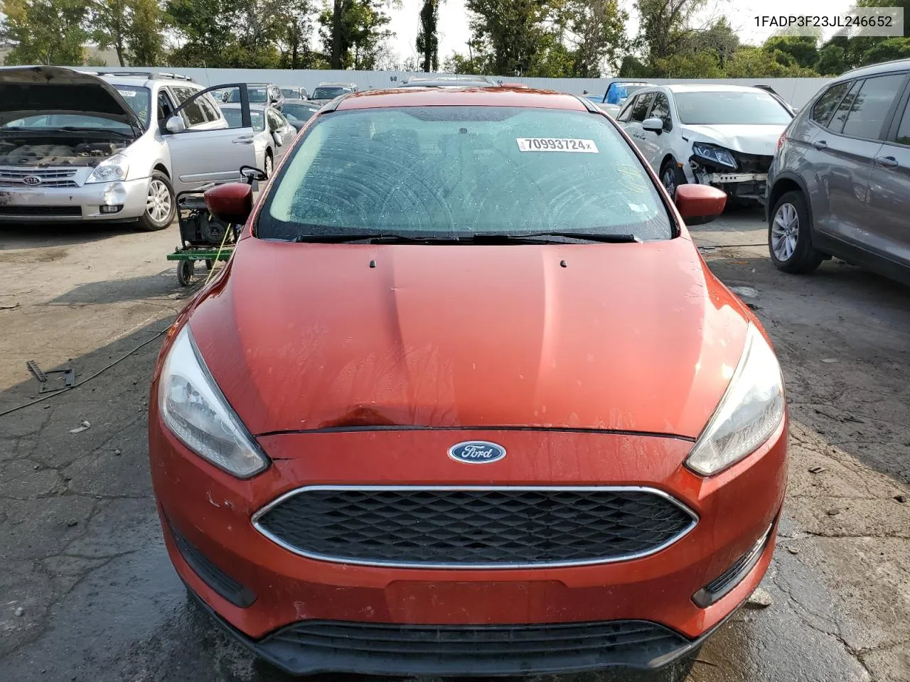 2018 Ford Focus Se VIN: 1FADP3F23JL246652 Lot: 70993724