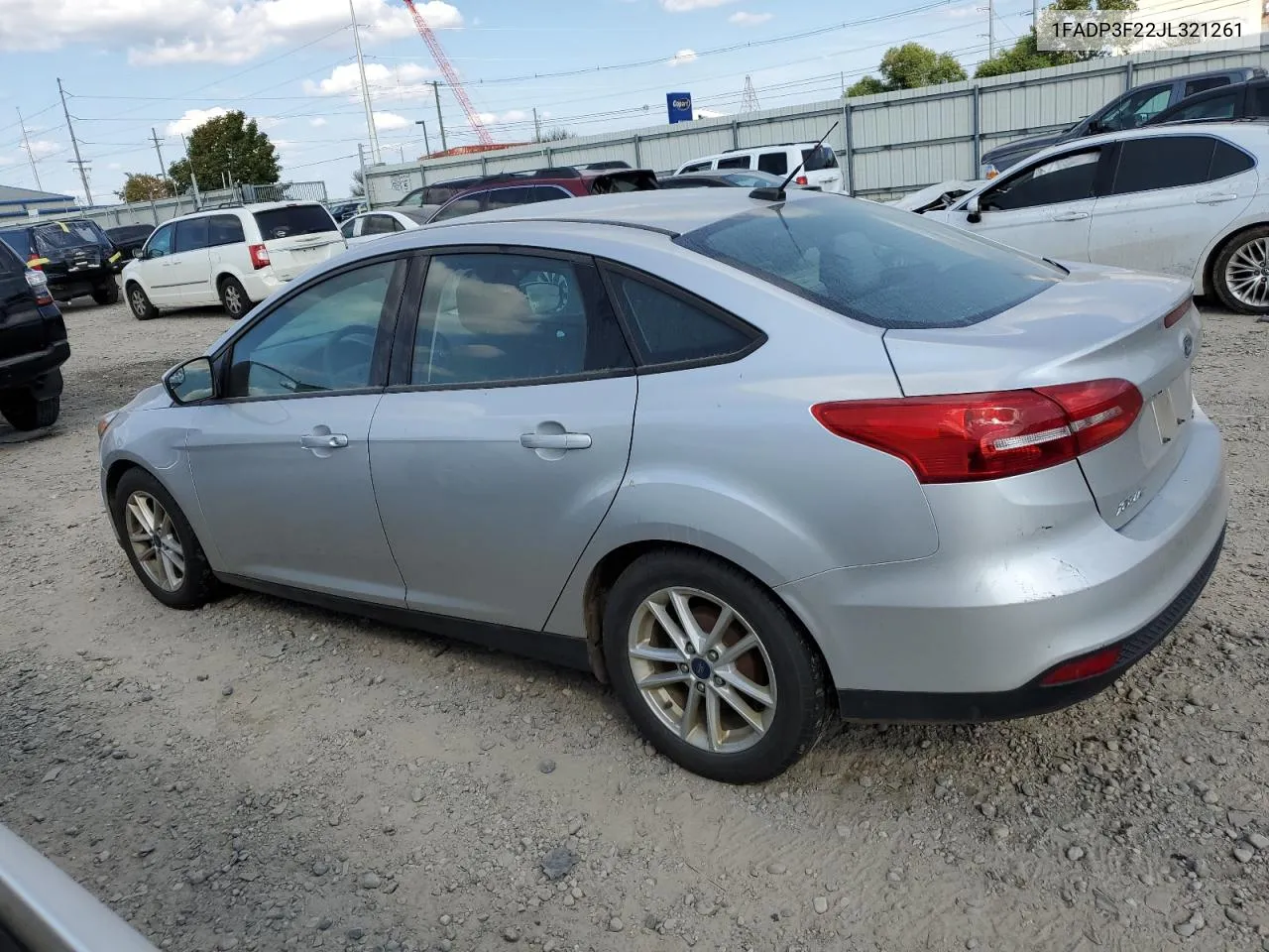 2018 Ford Focus Se VIN: 1FADP3F22JL321261 Lot: 72057494