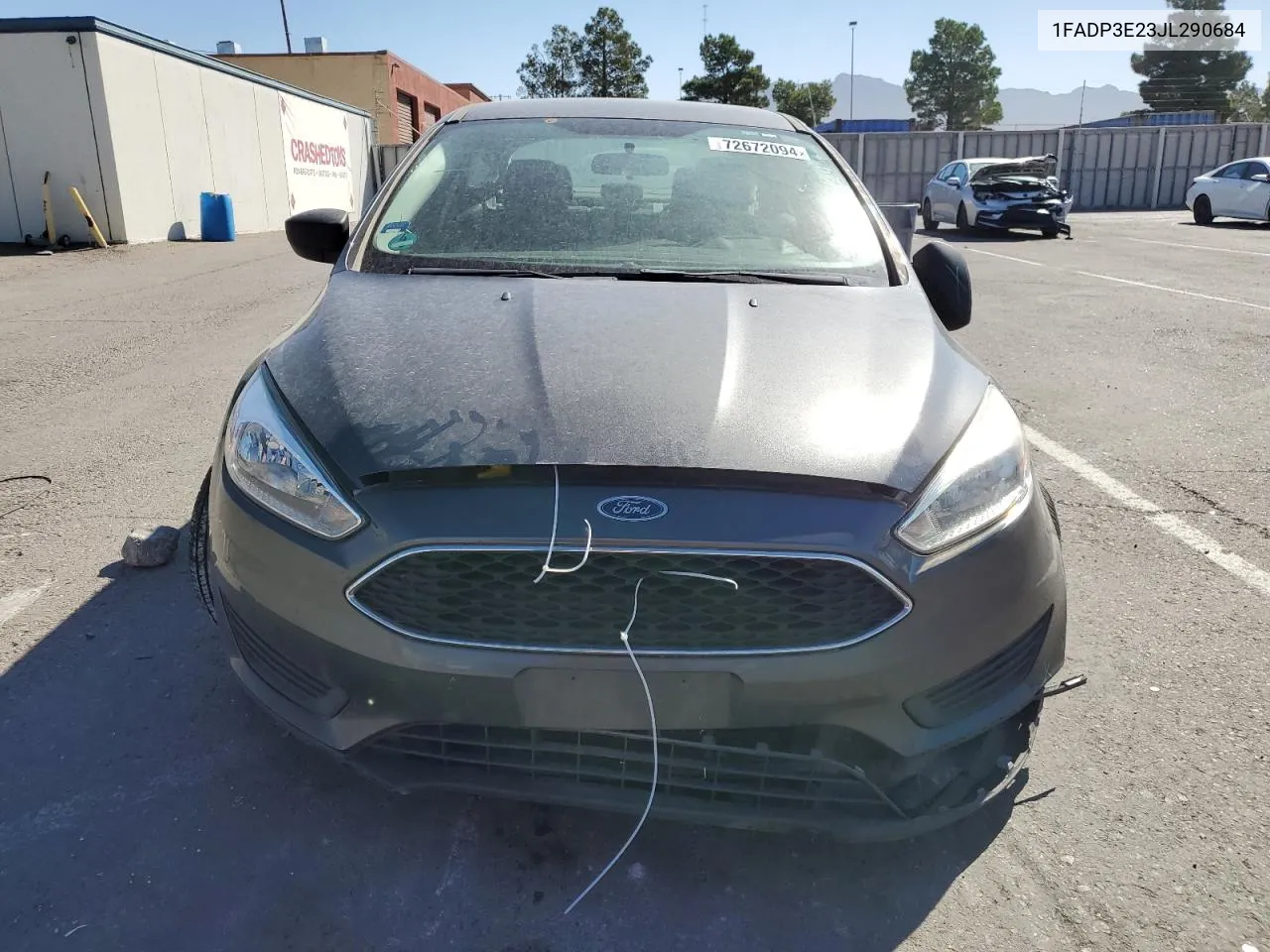 2018 Ford Focus S VIN: 1FADP3E23JL290684 Lot: 72672094