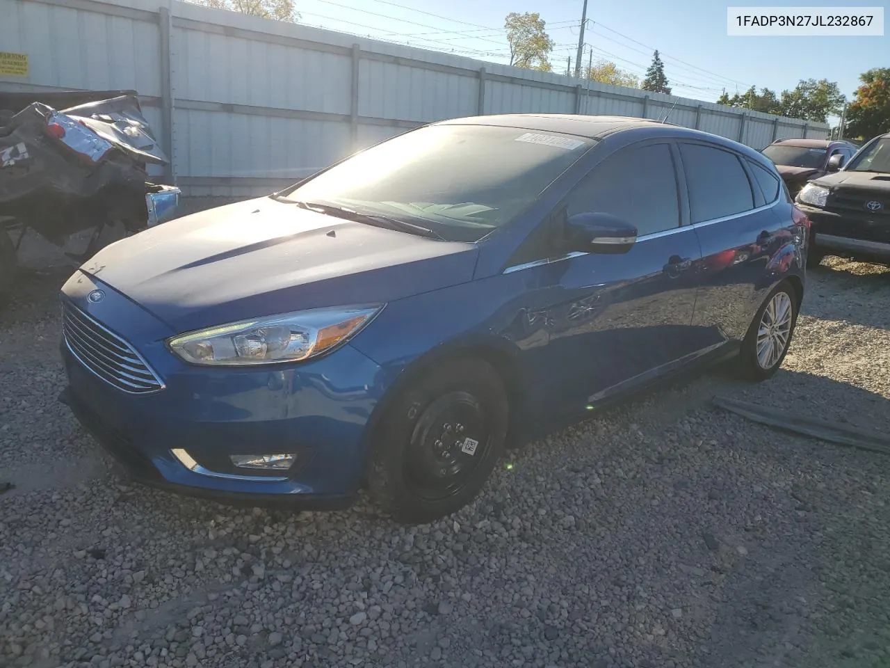 2018 Ford Focus Titanium VIN: 1FADP3N27JL232867 Lot: 74031204