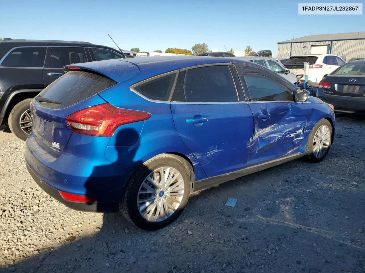 2018 Ford Focus Titanium VIN: 1FADP3N27JL232867 Lot: 74031204