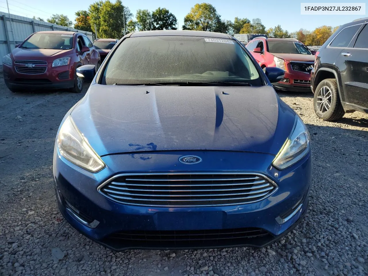 2018 Ford Focus Titanium VIN: 1FADP3N27JL232867 Lot: 74031204