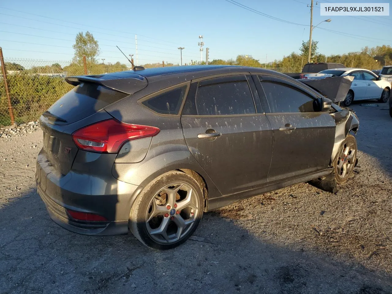 2018 Ford Focus St VIN: 1FADP3L9XJL301521 Lot: 74758544