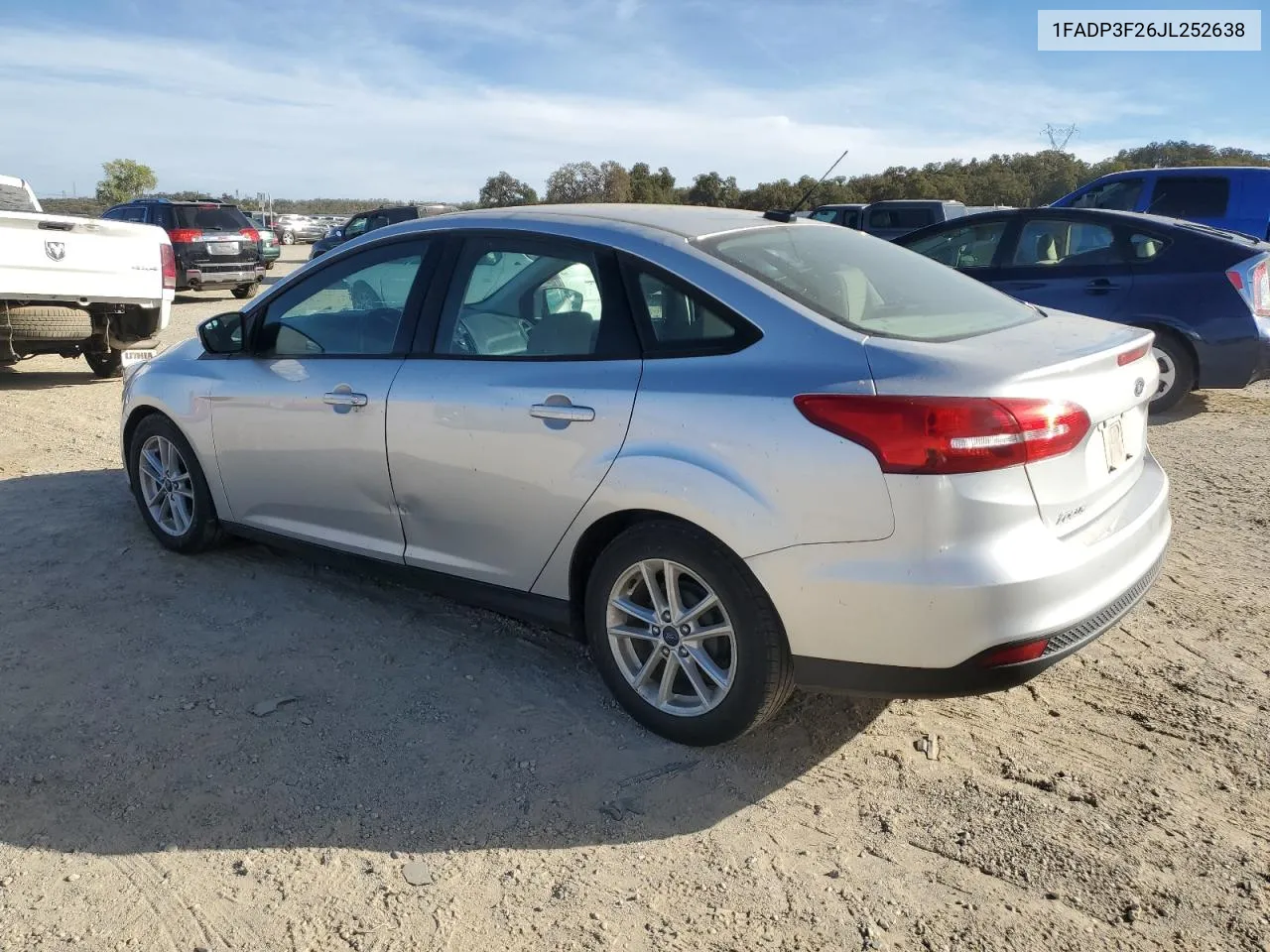 2018 Ford Focus Se VIN: 1FADP3F26JL252638 Lot: 75352974