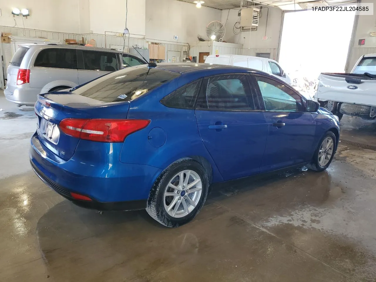 2018 Ford Focus Se VIN: 1FADP3F22JL204585 Lot: 77146944