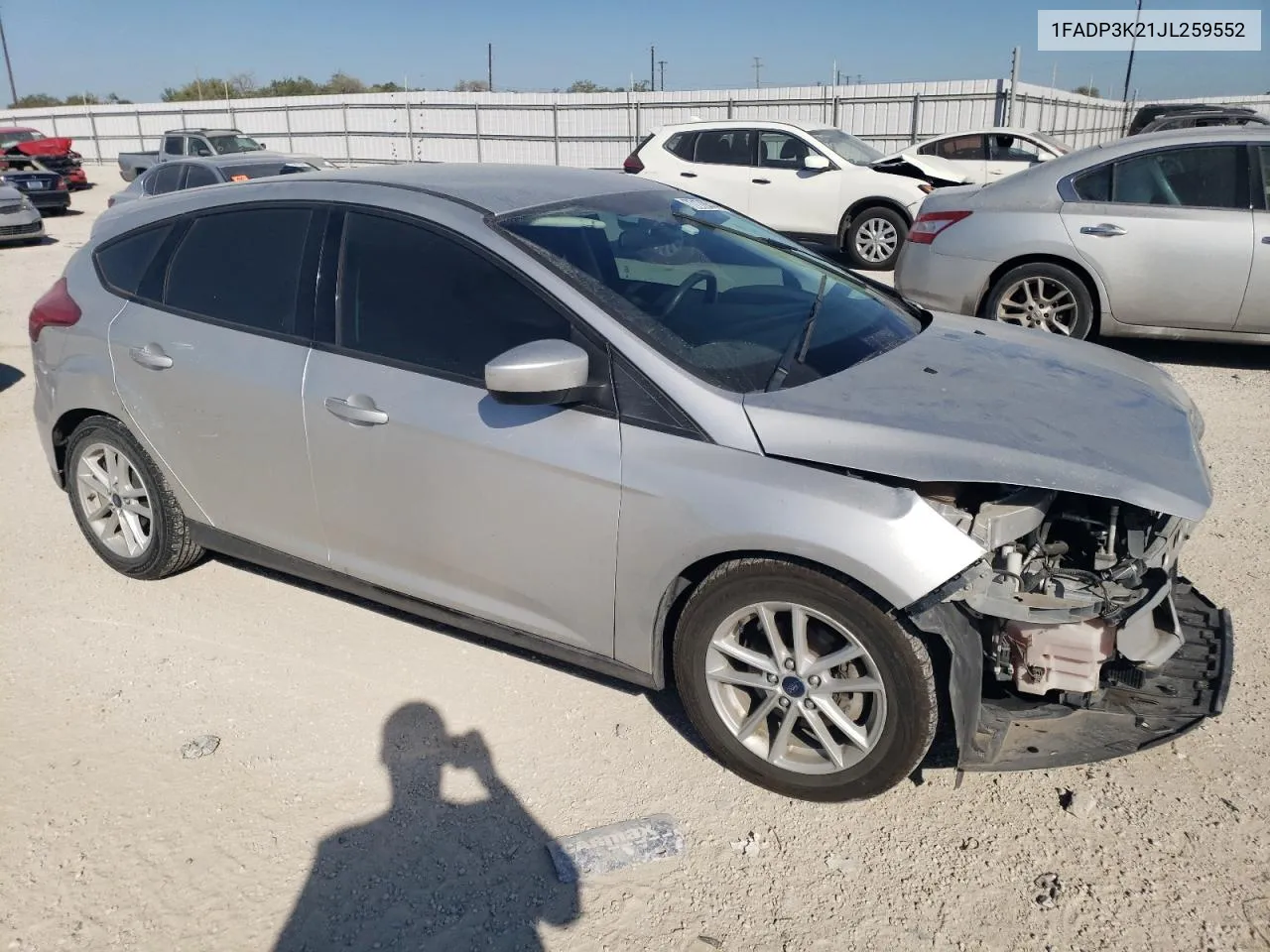 2018 Ford Focus Se VIN: 1FADP3K21JL259552 Lot: 77178534