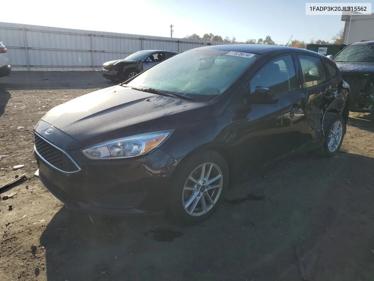 2018 Ford Focus Se VIN: 1FADP3K20JL315562 Lot: 77825614