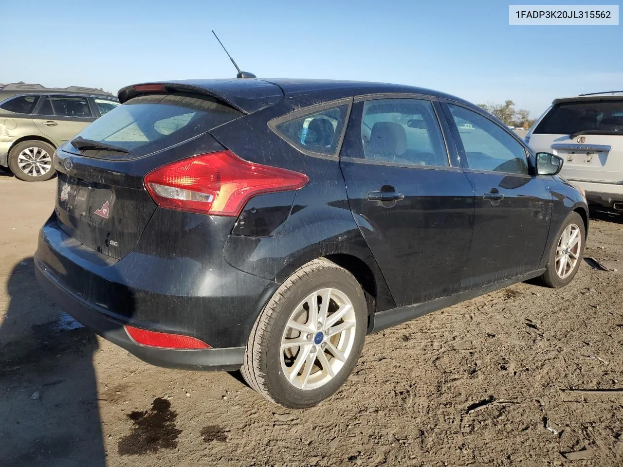 2018 Ford Focus Se VIN: 1FADP3K20JL315562 Lot: 77825614