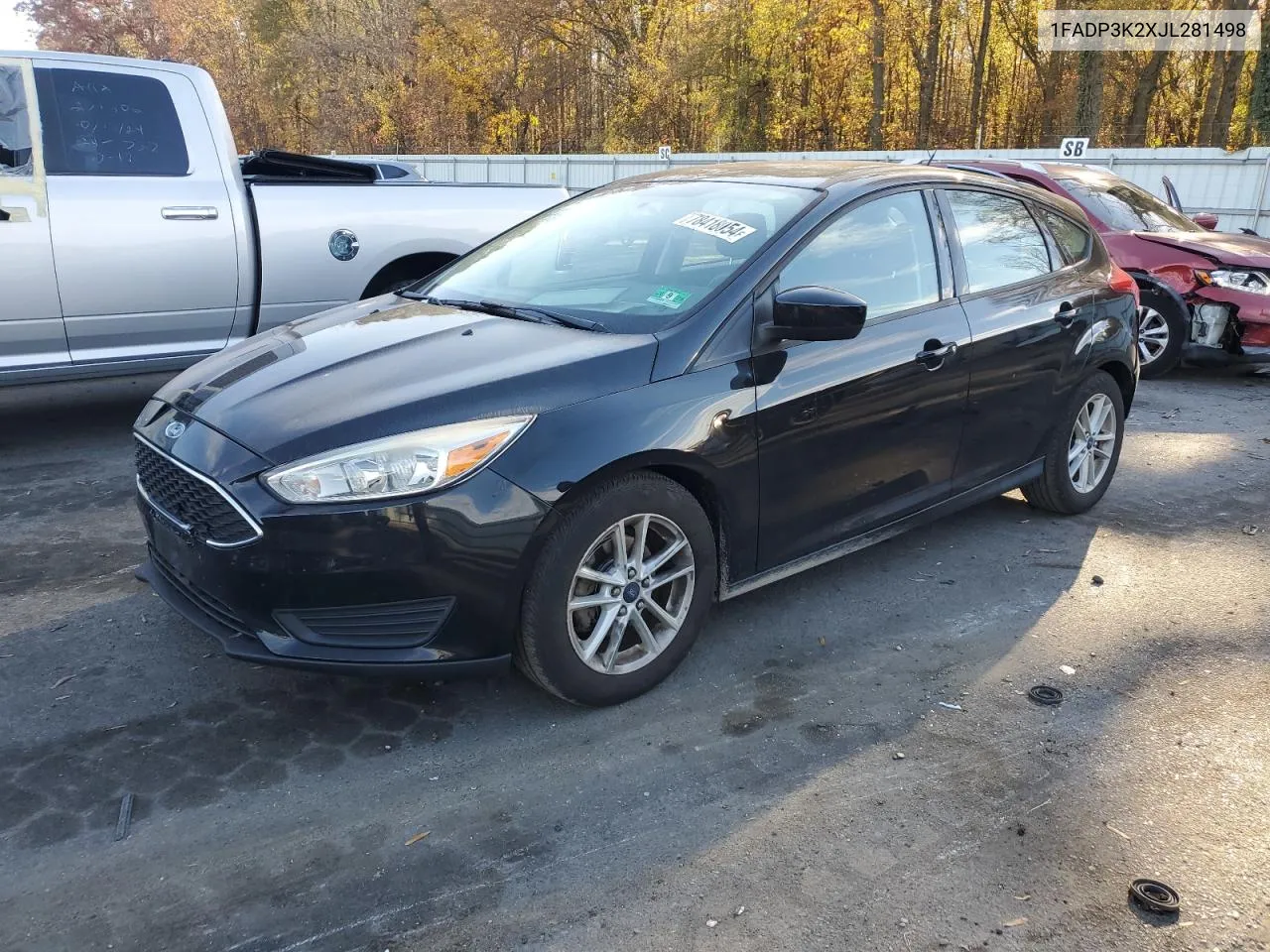 2018 Ford Focus Se VIN: 1FADP3K2XJL281498 Lot: 78418054