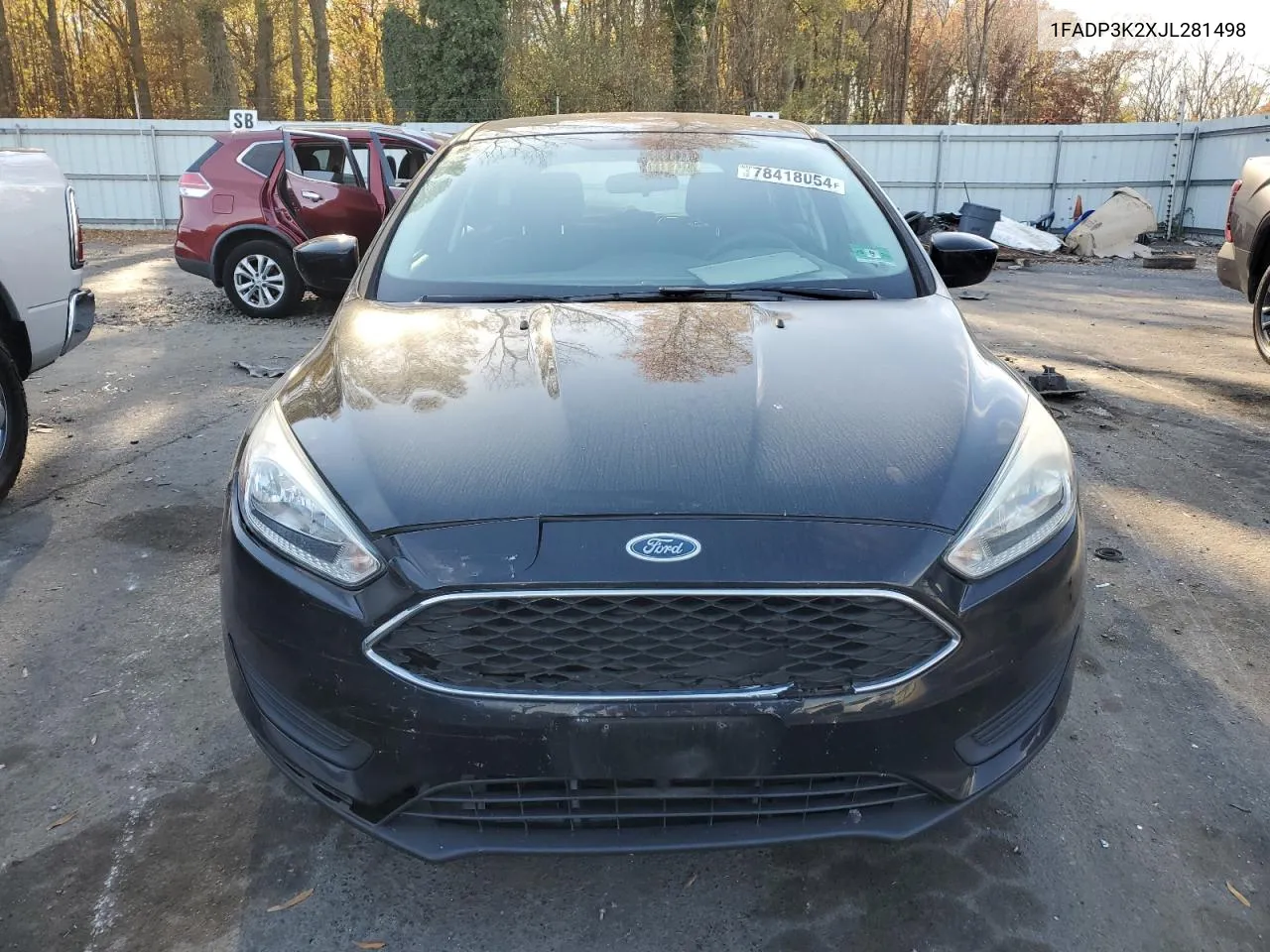 2018 Ford Focus Se VIN: 1FADP3K2XJL281498 Lot: 78418054