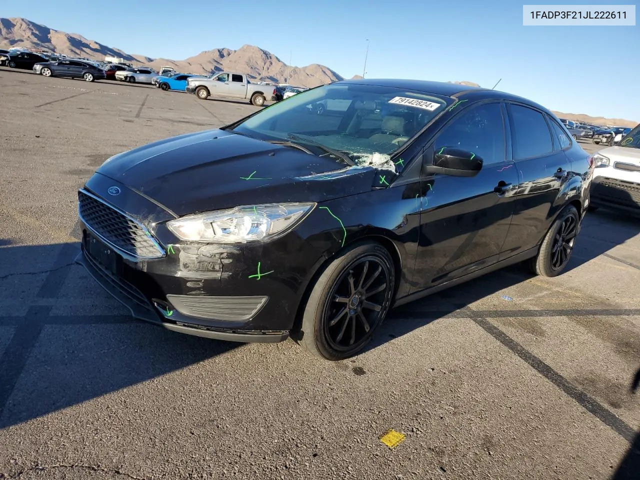 2018 Ford Focus Se VIN: 1FADP3F21JL222611 Lot: 79142824