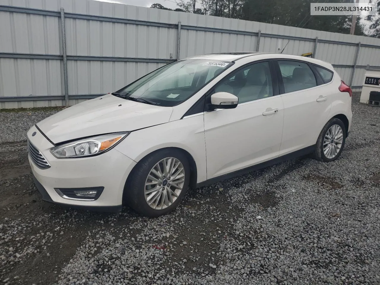 2018 Ford Focus Titanium VIN: 1FADP3N28JL314431 Lot: 79576344