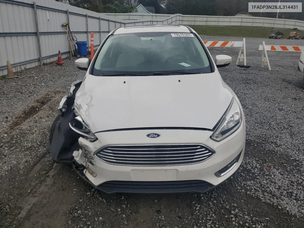 2018 Ford Focus Titanium VIN: 1FADP3N28JL314431 Lot: 79576344